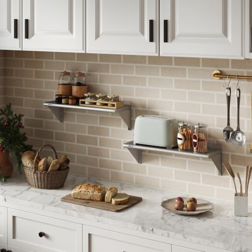 HARDURA 2 Pack Stainless Steel Shelf 12" X 36", 180LB - Image 2
