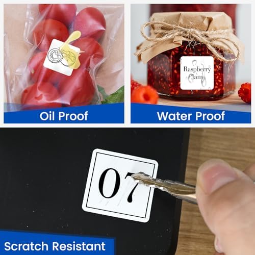 LLIKED 1"x1" Square Removable Thermal Labels No Residue 1380 Pcs - Image 5