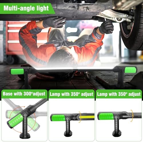 SYLSTAR Work Light for Mechanic, 2400LM LED, 4400mAh Rechargeable, Magnetic, Underhood Work Light with Hooks for Car Repairing/Inspection/Garage/Workshop/Emergency - Image 6