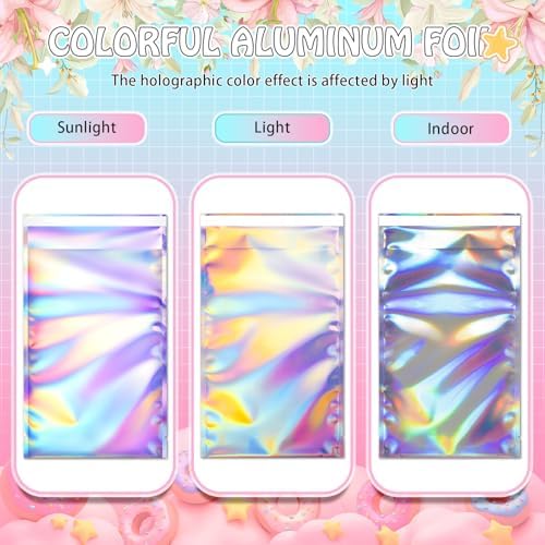 FUNFERY 6.3x9.4in Holographic Mylar Poly Mailers Self Sealing Adhesive Bag - Image 7