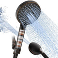 SR SUN RISE Filtered Shower Head with Handheld High Pressure 9 Spray Mode Showerhead Detachable Shower Head Water Softener Filters Beads for Hard Water Remove Chlorine 1 Filter Black Brown by SRSUNRISE