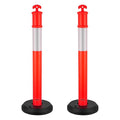 VEVOR 2 Pack Traffic Delineator Posts, 48 inches Traffic Safety Cones by VEVOR