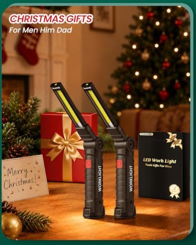 Coquimbo 2 Pack Rechargeable Work Light, Christmas Tool Gifts for Men Dad - Image 2