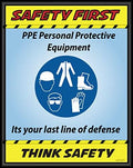 Lean Manufacturing Posters PPE - Personal Protective Equipment Poster, 11" X 14 Framed, Made in the USA by Lean+Manufacturing+Posters