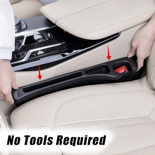 Car Seat Gap Filler Organizer 2 PCS Black Universal Seat Gap Plug Blocker Anti-Drop Console Catcher Phone Keys Storage for Car Truck SUV Auto Accessories Style2 - Image 6