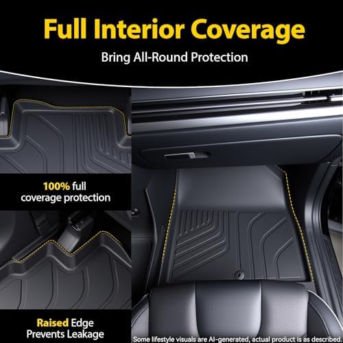 Prosheve Floor Mats & Cargo Liner Set for Hyundai Palisade 2020-2026 7/8 Passenger (2020-2025 Hyundai Palisade Floor Mat) - Image 4