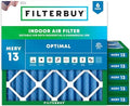 Filterbuy 18x18x2 Air Filter MERV 13 Smoke & Allergy Defense (6-Pack) by Filterbuy