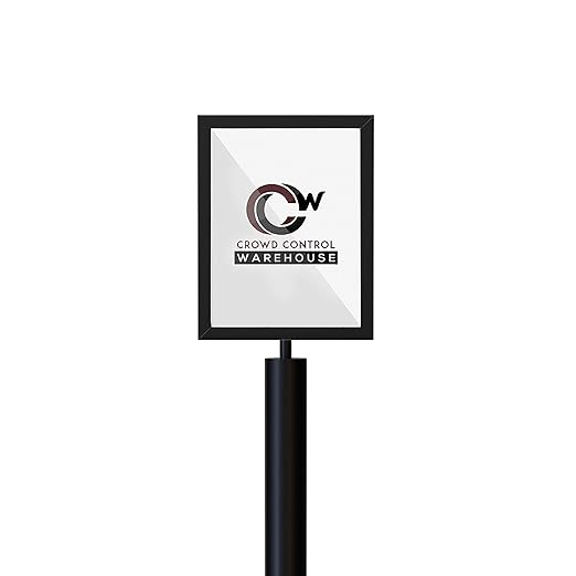Floor Standing Sign Frame with Steel Low Profile Base, 8.5 inches by 11 inches - Image 7