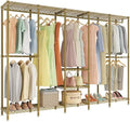 Higeego H5 Heavy Duty Clothes Rack, Freestanding Clothing Rack, Gold by Higeego