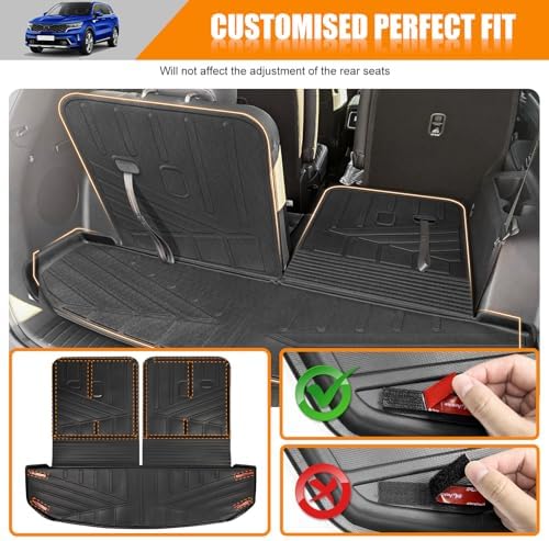 Cargo Mat Compatible with 2021-2025 Kia Sorento Cargo Liner Backrest Liner Seatback Protector for 2024 Kia Sorento Accessories(21-25 Sorento) - Image 5