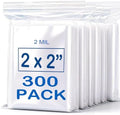 2''X 2'' (Pack of 300) 2 Mil Thick Clear Reclosable Small Zip Plastic Poly Bags With Resealable Lock Seal Zipper for Photo, Jewelry, Bakery, Treats, Travel, Storage, Packaging & Shipping by HighQualityLeatherNeedlesBentNeedlesAndZipperPlasticBags