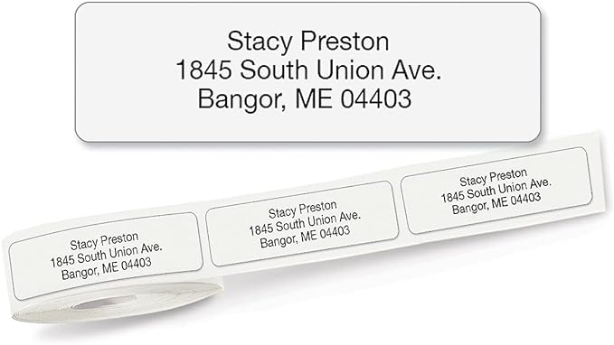 Personalized Return Address Labels, Roll of 250 Transparent Clear Self-Adhesive by ColorfulImages