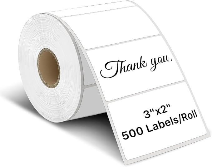 iEager 3" x 2" Thermal Labels, Rectangle Thermal Printer Stickers, by iEager