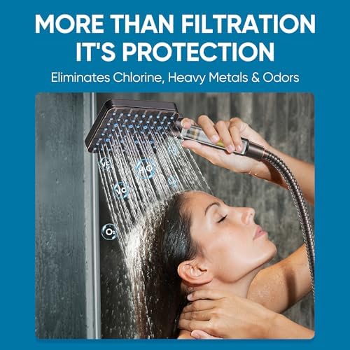 Cobbe Filtered Shower Head with Handheld, High Pressure 6 Spray Mode Showerhead with Filters, Water Softener Filters for Hard Water - Remove Chlorine - Reduces Dry Itchy Skin, Oil Rubbed Bronze - Image 2
