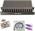 Neat Patch MINI 1U Low Profile Cable Management Kit - 3 Packs w/ 72 CAT6 Patch Cables (1FT Purple) by Electriduct