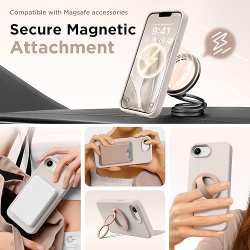 GolbinBox Magnetic for iPhone 17e/16e Case, Silicone Cover, Stone - Image 4
