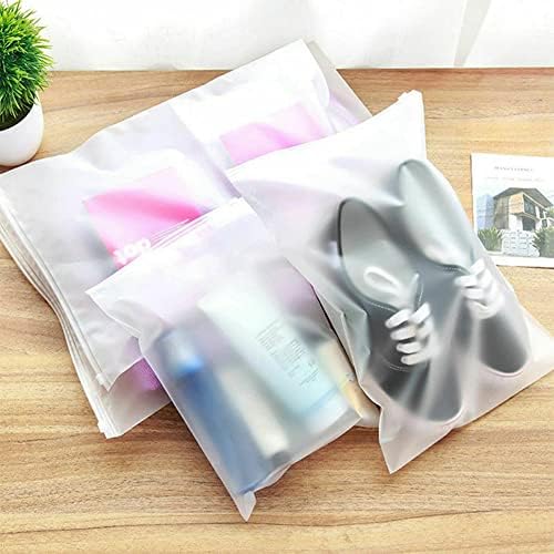 Poly Zipper Bags, 50PCS 11.8x15.7" Clear Plastic Bag for Packaging Dress, Pants, Selling with Vent Hole - Image 4