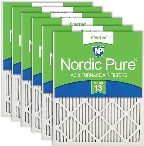 Nordic Pure 18x20x1 Pleated MERV 13 Air Filters 6 Pack by NordicPure