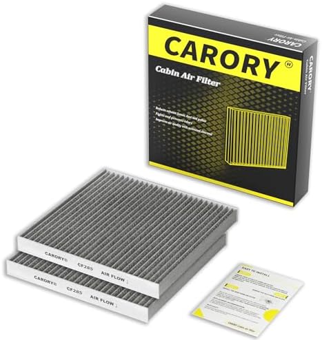 CARORY 2 Pack Cabin Air Filter w/Activated Carbon for Toyota Camry, Corolla, RAV4, Highlander, Lexus RX350, NX300, GX460, Subaru Legacy, Outback, Land Rover Discovery, and More, CF285-2PK by Carory