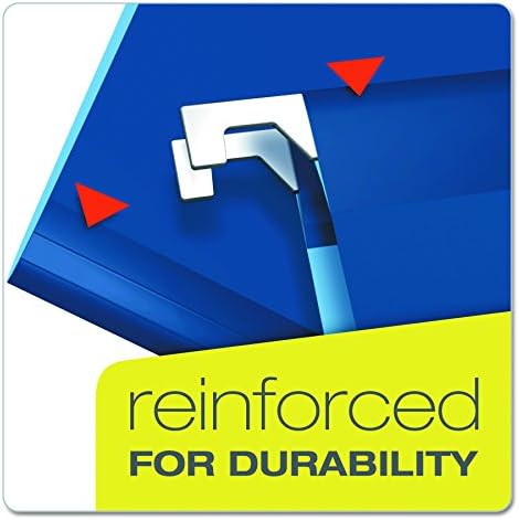 Pendaflex Reinforced Hanging File Folders, Letter Size, Navy, 1/5 Cut, 25/BX (4152 1/5 NAV) (Pack of 10) - Image 2