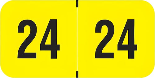2024 Year Labels, Doctor Stuff 2024 Chart Stickers, Fluorescent Yellow Color by DoctorStuff