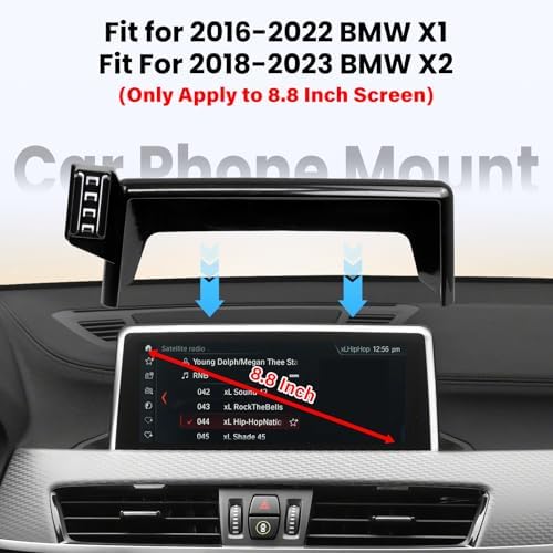 Car Phone Holder Compatible with BMW X1 2016-2022 / BMW X2 2018-2023 Accessories 8.8 inch Touchscreen Fixed Clip,360°Rotation Magnetic Phones Mount for Phones (not fit 6.5 inch) - Image 2