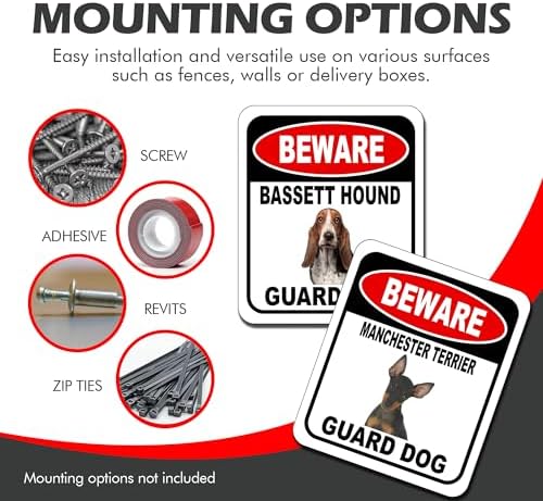 BEWARE LEONBERGER GUARD DOG Aluminum Composite Outdoor Sign 8.5" x10" Metal Security Notice for Yard, Fence, Porch, Property, and Business – No Trespassing, Warning, Attack Dogs, Protection - Image 4
