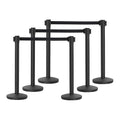 Stanchions with Retractable Belts, 6 Pieces Crowd Control Barrier, Stanchion by ZEKEYUN