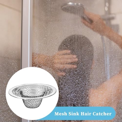 AHQiZFX 8 Pieces Mesh Sink Strainer, 2.12" Top / 1" Bathroom Stainless Steel Drain Filter Small Hair Basket Catcher Fits Most Kitchen Sinks Bathroom Sinks Shower Drains Floor Drain - Image 5