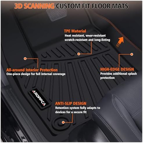 Floor Mats Full Set for Chrysler Pacifica 2017-2025 Touring Gas 7 Seater - Image 3