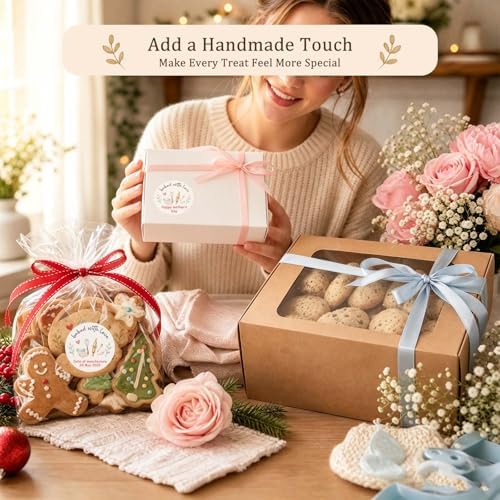 120 x Baked with Love Write On Bakery Stickers for Cookie Bags, Sourdough Bread, Jam Jars & Homemade Gifts, Writable Baking Labels for Home Bakers, Farmers Market & Small Business Packaging 2'' - Image 6