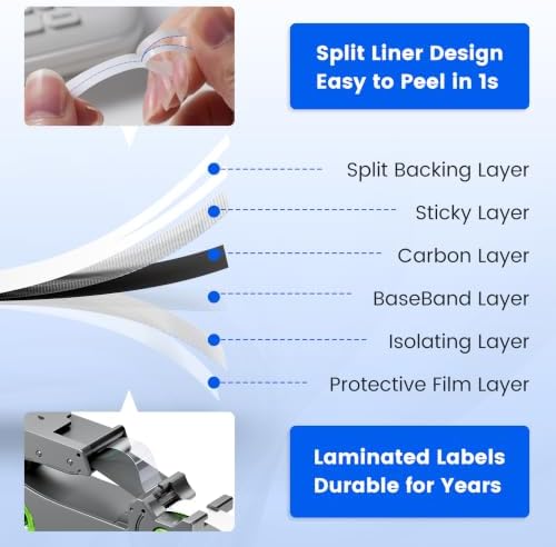 6X Compatible for Brother Label Maker Tape 6mm 0.23 Laminated White TZe-211 - Image 4