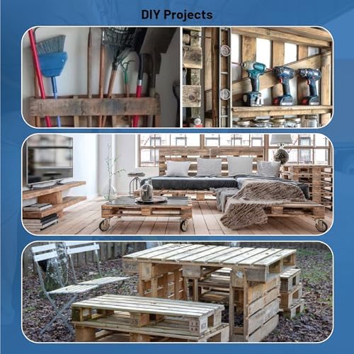 Greaton, 48x24x5 Wooden Pallet Kit, Heavy-Duty Industrial Grade Pinewood, Unassembled Flat-Pack, Stackable & Reusable, Lightweight Floor Pallet, Warehouse, Supermarket & Indoor Storage, 2-Pack - Image 5