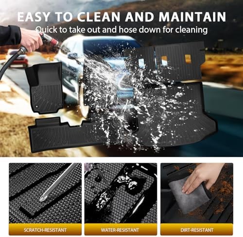 Powerty Floor Mats for 2025 2026 Chevrolet Chevy Equinox (Non EV) / GMC Terrain Car Mat, All Weather 3D TPE Anti-Slip Trunk Cargo Liner Seat Back Covers Protectors Full Set Car Accessories - Image 5