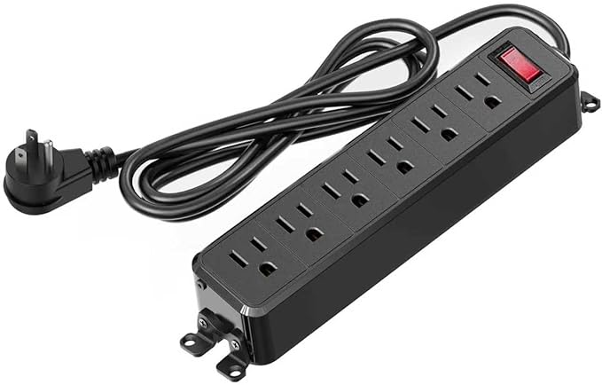 Wall Mount Power Strip, Flat Plug Power Strip by Unknown