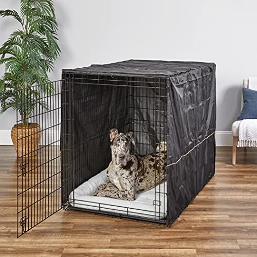 MidWest Homes for Pets XXL Dog Crate Cover, Black Polyester Privacy Kennel Cover Fits Most Giant 54-Inch Crates, Machine Washable, Reduces Barking & Chewing - Image 4