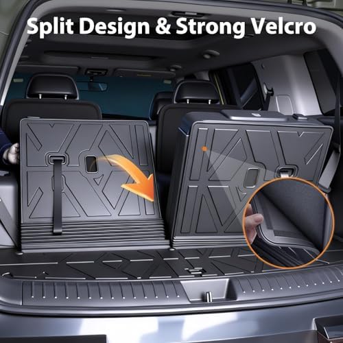 Cargo Mat Replacement for Hyundai Santa FE 2024 2025 2026, All Weather TPE Cargo Mat with Backrest Mat Rear Cargo Liner Replacement for Hyundai Santa Fe (Fit Hybrid and Fuel) Accessories - Image 3