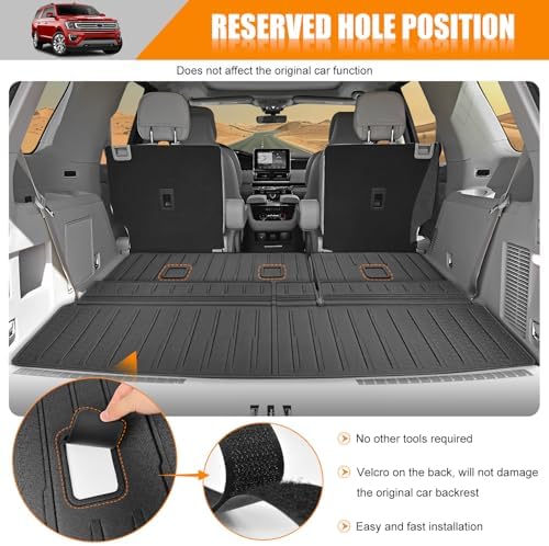 Cargo Mat Compatible with 2018-2024 Ford Expedition/Lincoln Navigator Cargo Liner Backrest Liner Seatback Protector for Expedition/Navigator Accessories(18-24 Expedition/Navigator) - Image 5