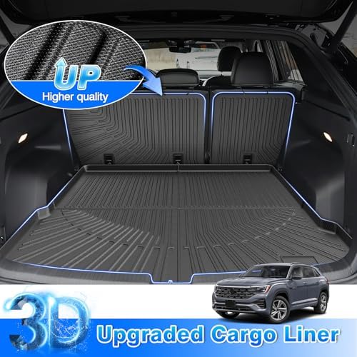 Atlas Floor Mats - Car Mats for Volkswagen Atlas Cross Sport 2020-2026(Fit 5 Seat), All Weather Floor Mats and Cargo Liner for Atlas Accessories, Heavy Duty Rubber Mats, Car Accessories - Image 5