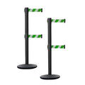 Crowd Control Warehouse CCW Set of 2 Dual Retractable Belt Barrier Stanchion by Crowd+Control+Warehouse