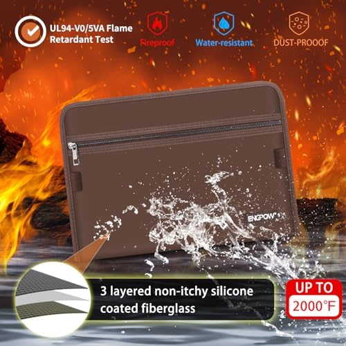 ENGPOW Expanding File Folder,Fireproof 13 Pockets Document Organizer Bag - Image 3