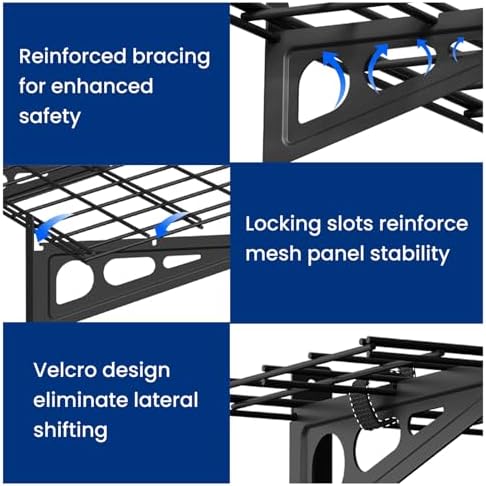 FLEXIMOUNTS 1-Pack 1x3ft Garage Shelving Wall-Mounted Storage Rack, Black - Image 5