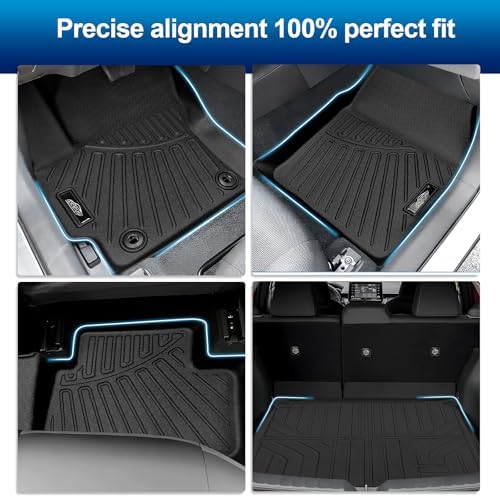 Peleus Floor Mats for Toyota Corolla Cross 2022-2025 2026 Fuel FWD & Hybrid AWD(Not for Fuel AWD) Floor mats,TPE All Weather Protection 2 Rows Cargo Liner for Toyota Corolla Cross - Image 3