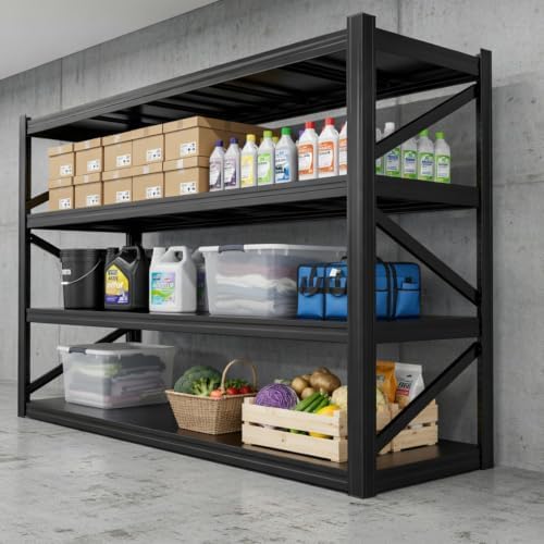 4-Tier Heavy Duty Garage Shelving, 8,000 lbs Capacity Adjustable Metal Storage Shelving Unit for Garage, Basement, Warehouse & Workshop, 71" W x 24" D x 71" H - Image 7