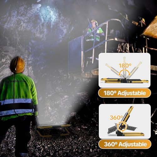 AIKVSXER Portable LED Work Light, 100W 12000LM Job Site Lights, 1 Pack - Image 5