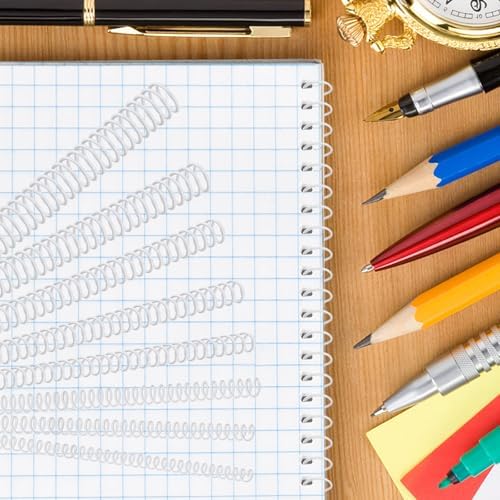 120 Pack Plastic Spiral Binding Coils Binder Binding Spirals Rings Multi Size Spiral Binding Wire Combs Spines Coils, 4:1 Pitch (White, 1/4 5/16 3/8 1/2 9/16 5/8 3/4 7/8 Inch) - Image 4