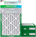 Filterbuy 14x25x4 Air Filter MERV 8 Dust & Allergy Defense (3-Pack) by Filterbuy