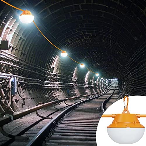 RIUVAO 120FT Construction String Lights 180W String Work Light for Construction Jobsites, 18000Lumen Temporary Construction Work Lighting for Wide Application - Image 5