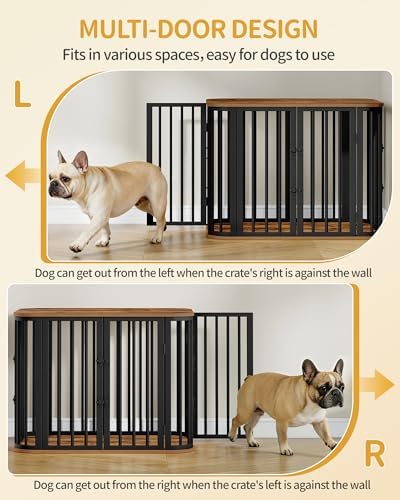 Hzuaneri 31.5'' M Dog Crate Furniture, Wooden Dog Kennel Indoor Dogs Cage - Image 4