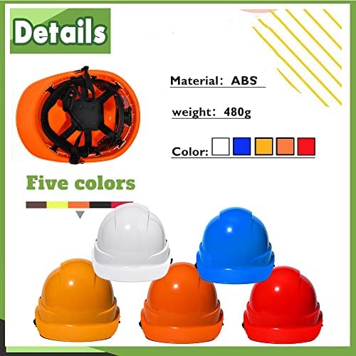 Customized Safety Hard Hat Construction Work Safety Helmet Adjustable Ratchet Suspension Full Brim with Abs Shell Construction hat - Image 6